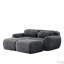 Canapé modulaire en tissu moelleux doux de 80 pouces, aucun assemblage requis, conception antidérapante inférieure, assise profonde, éponge à haute densité, chocolat-12451368