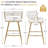 George Bar Stools Set Of 2 Counter Height Velvet Upholstered Modern Barstools With High Backs 4 Metal Legs Chair For Kitchen Island Dining Room Bar-847166768