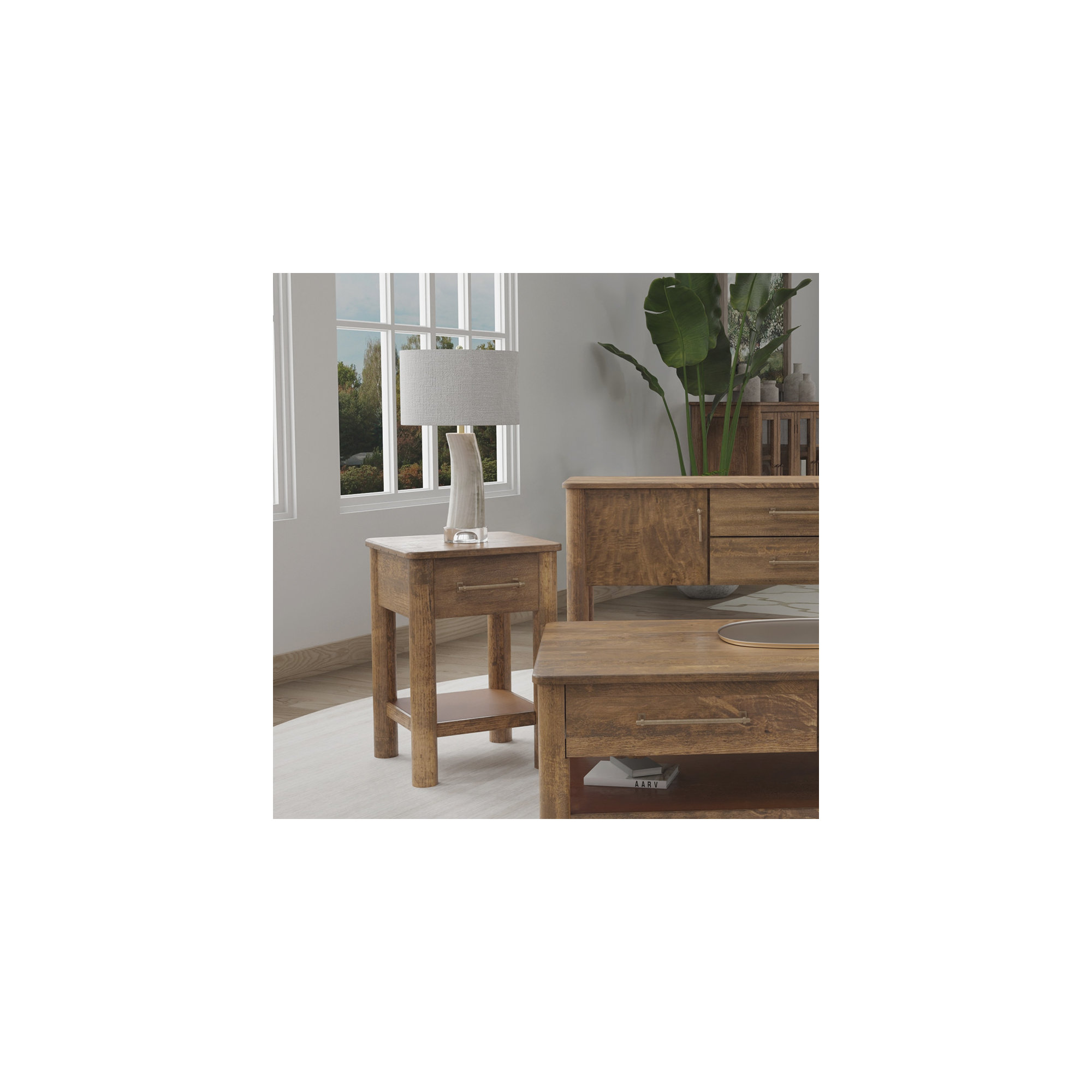 Quinn End Table With Storage, 25.5" H x 17.75" W x 17.75" D