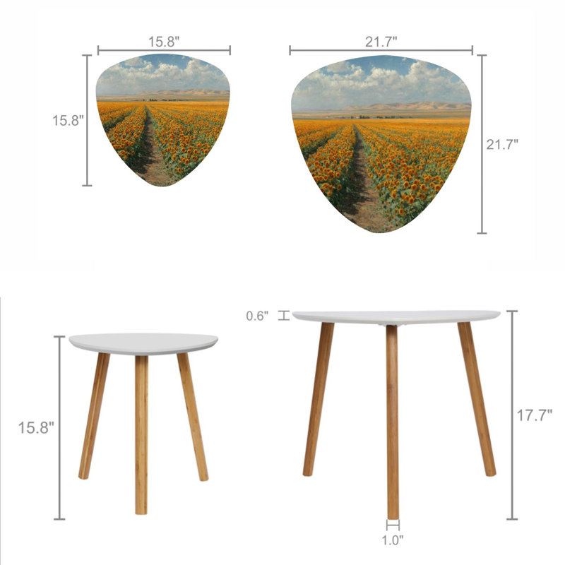 Ensemble de 2 tables basses gigognes Triangle
