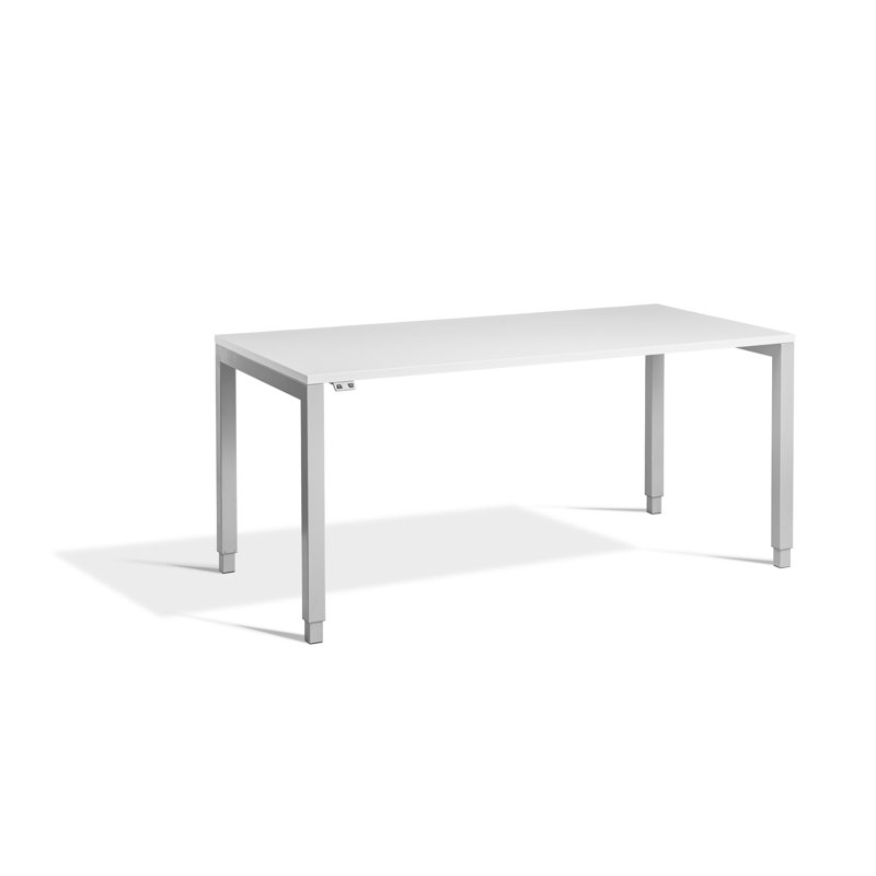 Toro Adjustable Metal Base Standing Desk, 1170cm H x1400cm W x 800cm D, White/Silver