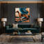 Chiens, chien afghan gris, art mural sur toile-453761222