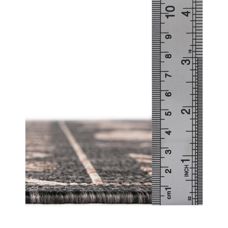 Tapis intérieur / extérieur Amasya Marcion, Rond 7 pi 10 po