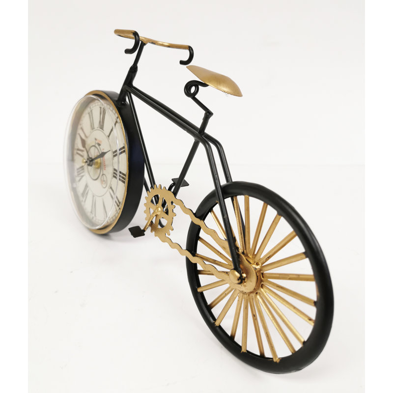 Horloge de table en bronze patiné