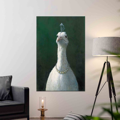 Impression sur toile imprimée: Œuvre de volaille élégante avec perles, 1P