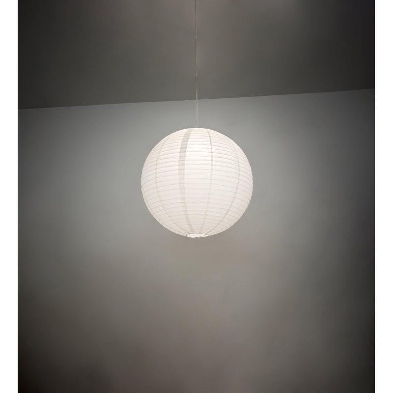 Luminaire suspendu sphère 1 lumière Tengan, H 210 po x l 30 po x P 30 po