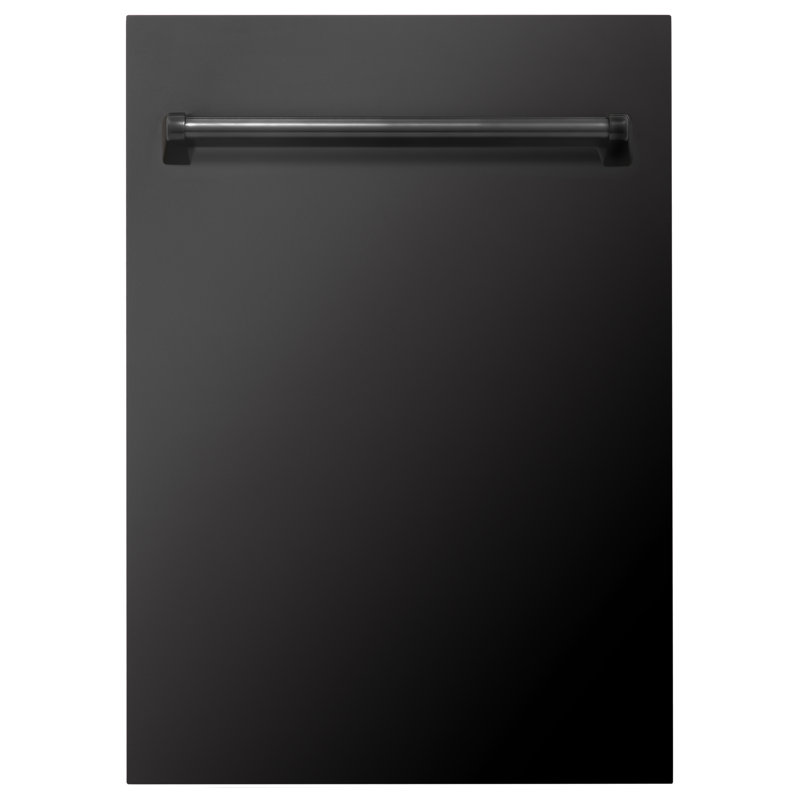 ZLINE 18" Tallac Series 3rd Rack Top Control Dishwasher with Stainless Steel Tub, 51dBa, Black Stainless Steel