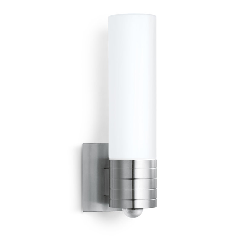 LED Outdoor Wall Light L 260 S Stainless Steel Opal Glass Wall Scone with Motion Sensor