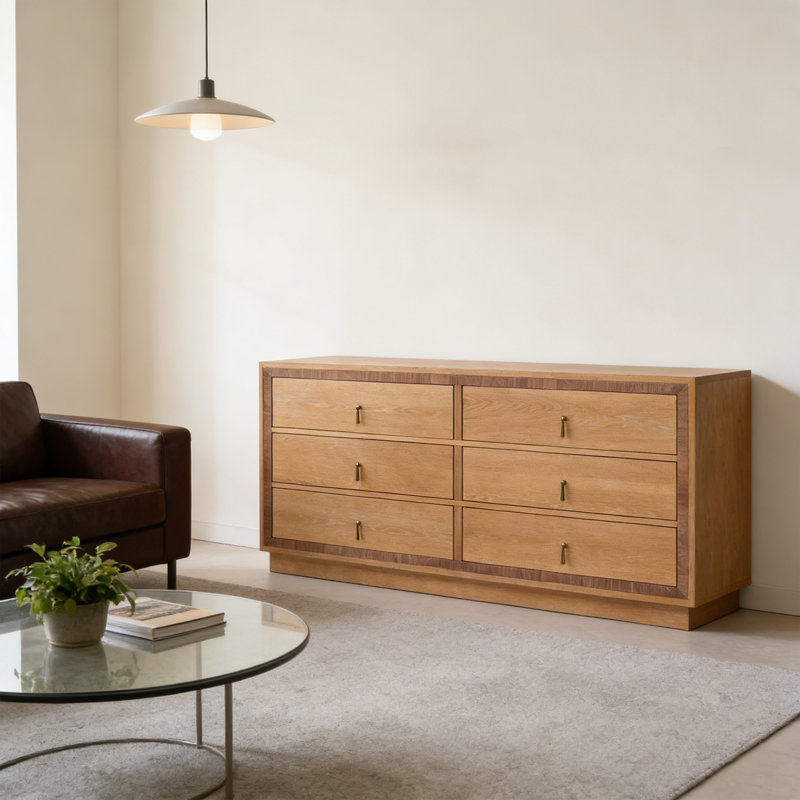 Commode moderne minimaliste en bois massif