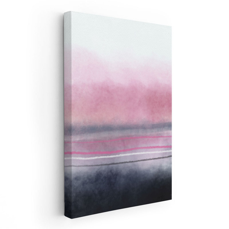 Rose abstrait - reproduction d'art sur toile, H 30 po x l 20 po