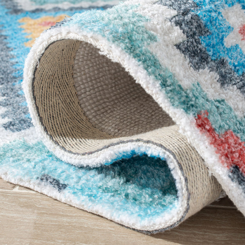 Gupta Hand Loomed Performance Southwestern Rug, Square 6'