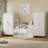 75" Kitchen Pantry,Wood Storage Cabinet with Adjustable Shelves-2066179613
