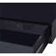 Bureaux d'écriture, noir Coleen moderne ultrabrillant Bureau chromé avec port USB & amp; 2 tiroirs | Noir | Métal, bois composite-1234300639