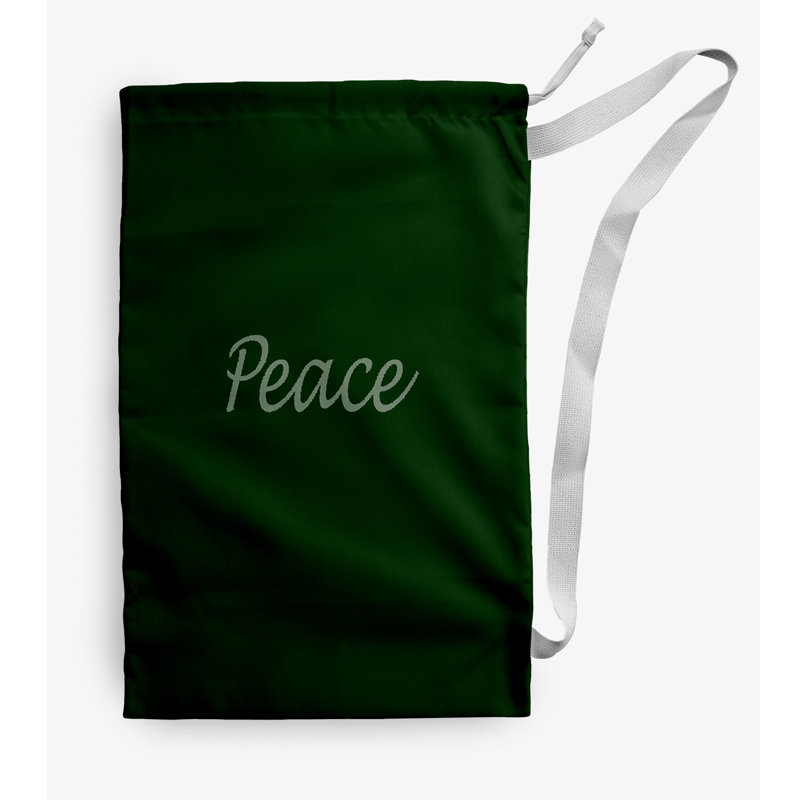Sac à linge Peace Peace, Moyen (H 36 po x l 28 po), Vert foncé