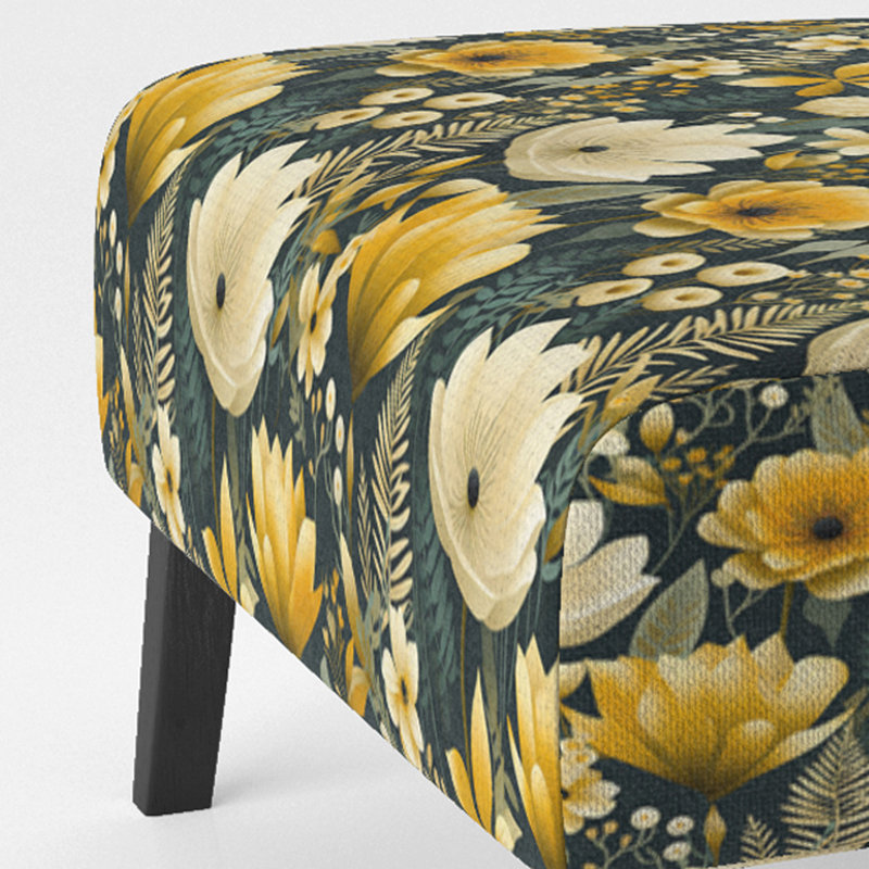 Fauteuil de chambre rembourré bohème et éclectique