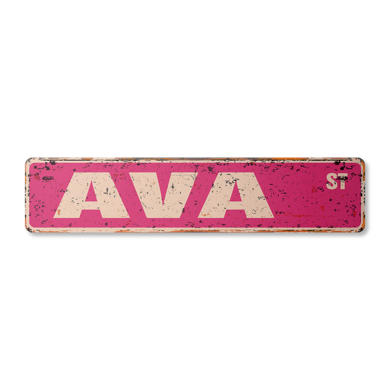Plaque de rue en aluminium Ava