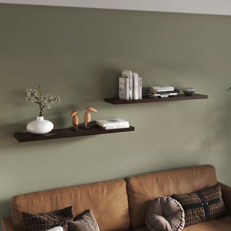 47" Wide Floating Shelves Set Of 2, Shelves For Wall Decor For Bedroom, Bathroom Storage Shelves, Book Shelves For Living Room