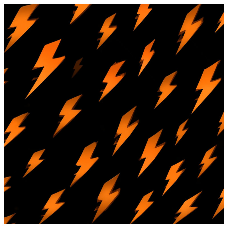 Couvertures orange avec éclairs, L 60 po x H 80 po