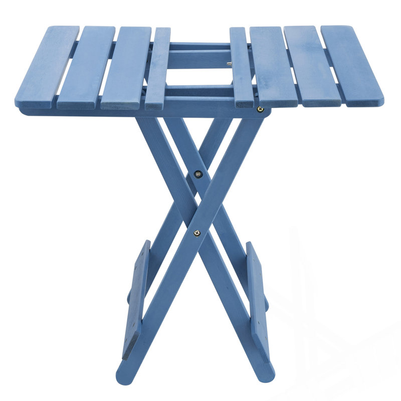 Folding Solid Wood Patio Table For Outdoor Use, Portable And Space-Efficient Design, Ideal For Backyard And Balcony