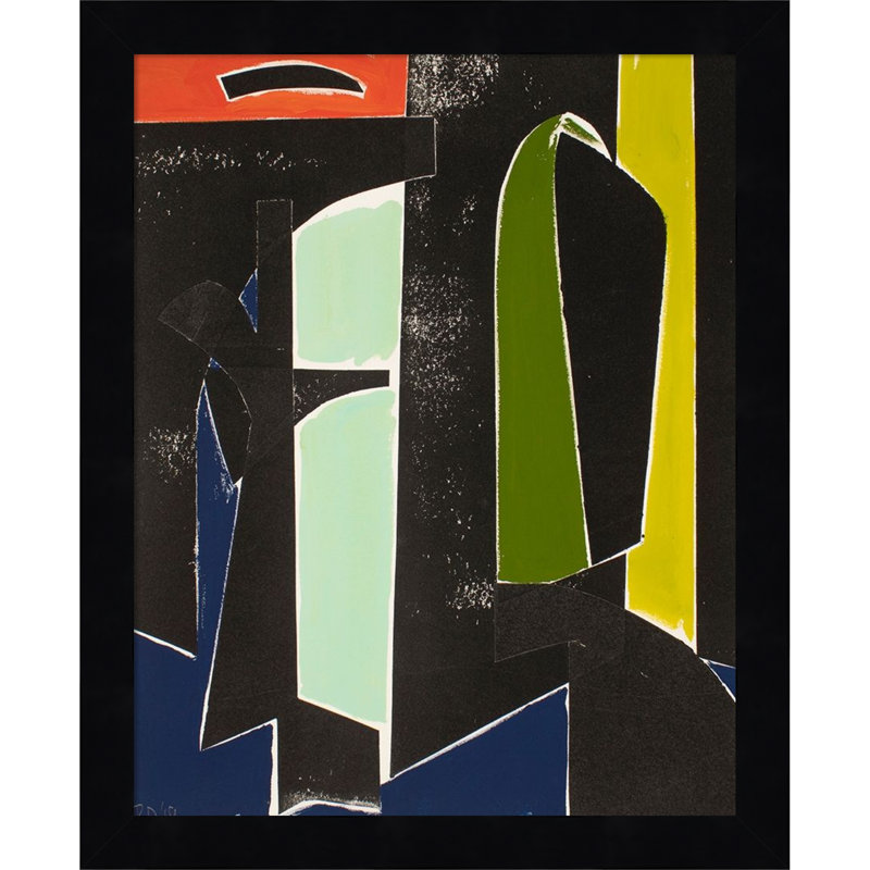 Reproduction d'art encadrée en bois espagnol par Solano, H 13 po x l 11 po, Noir