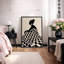 Art de femme géométrique minimaliste, images de salon, impression sur toile encadrée, impression numérique-126031079-126031074
