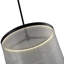 Cora - Luminaire suspendu DEL intégré - Finition noire - Abat-jour argenté-1763135847