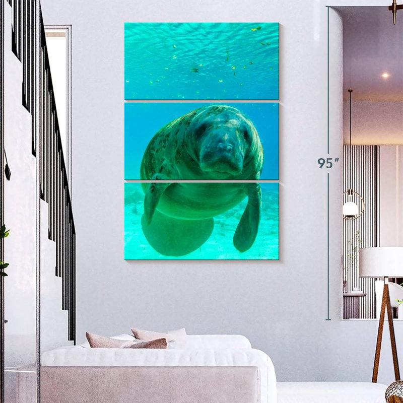 Brampt Swimming Manatee, 74" H x 48" W