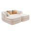 Canapé de 77,2 po en tissu pelucheux sans assemblage de 32,2 po d'épaisseur, sans assemblage, canapé moelleux et confortable, canapé-lit, conception contrastée, esthétique symétrique, pour le salon-2038320251
