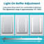 Mirrored Bathroom Cabinets with Mirror and 3 Adjustable Shelves