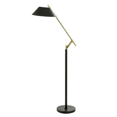 60'' Satin Black Task Floor Lamp