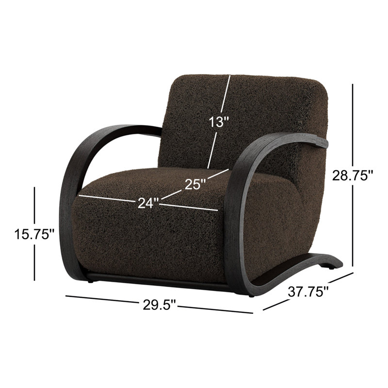BURKE Armchair, Cocoa Shearling