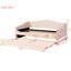 Lit de jour rembourré avec molleton beige et lit gigogne simple-539512429-539512424