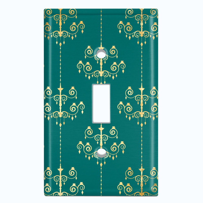 Patterned 1 - Gang Toggle Light Switch Standard Wall Plate