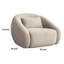 Chaise d'appoint pivotante en faux alpaga Lena