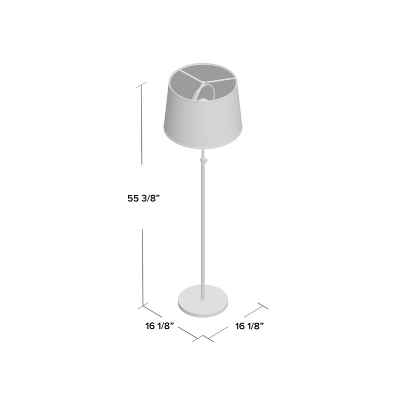 Lampe sur pied 49,25 po Koleman Club, Bronze patiné foncé