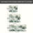 Misty Forest Watercolor Kitchen Mat Set of 3 Kitchen & Living Room