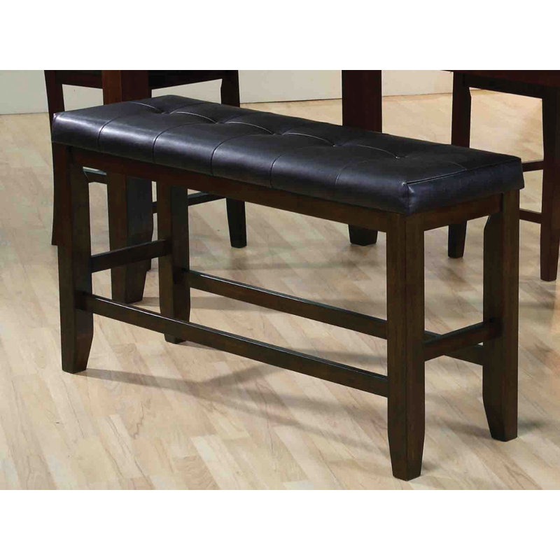 Faux Leather Upholstered Bench