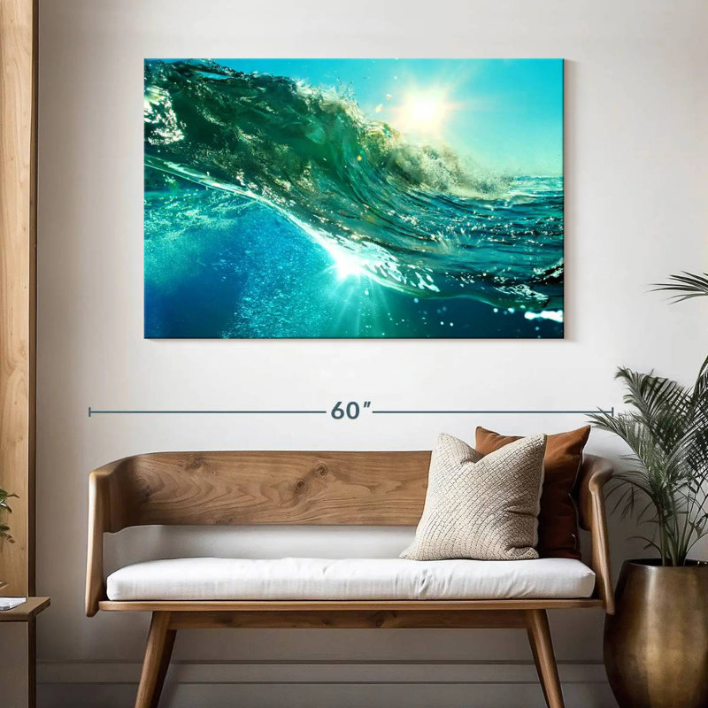 Gillard Sunlit Ocean Wave, H 32 po x l 48 po