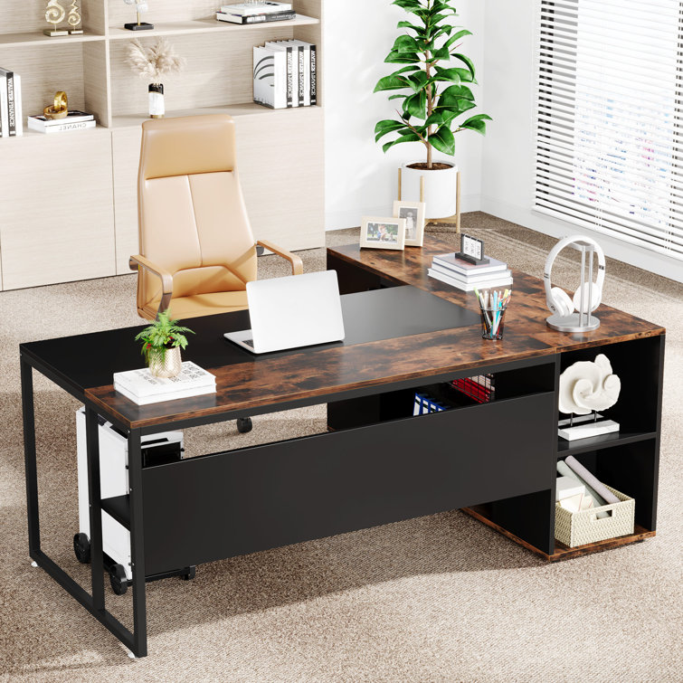 Heverlee 70.86'' Computer Desk with Outlet 17 Stories