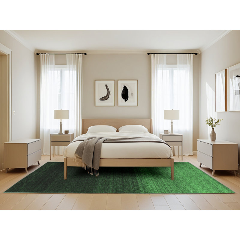 Washable Abstract Indoor Rug, Rectangle 5' x 8'