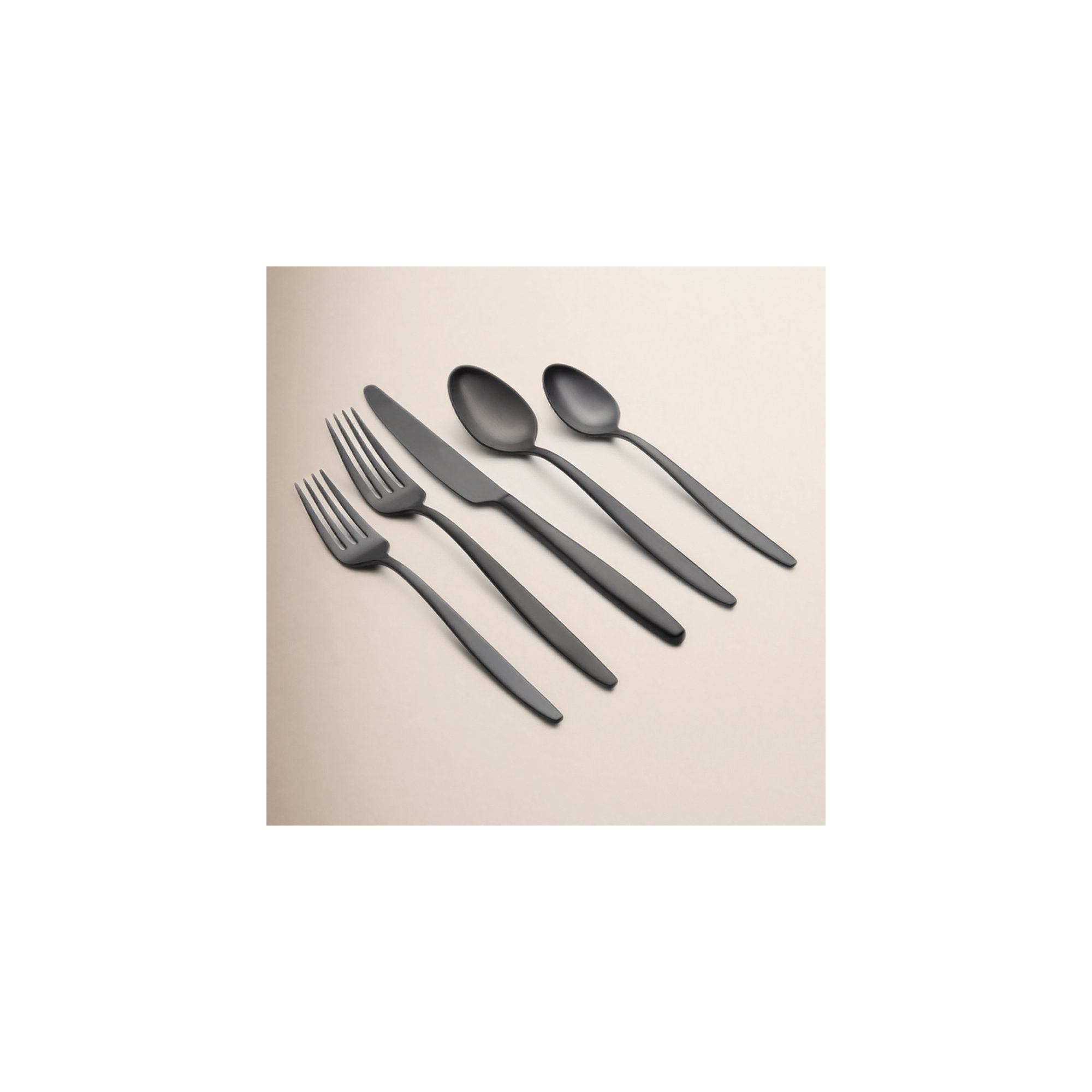 Cambridge Nylah 20-Piece Flatware Set, Black