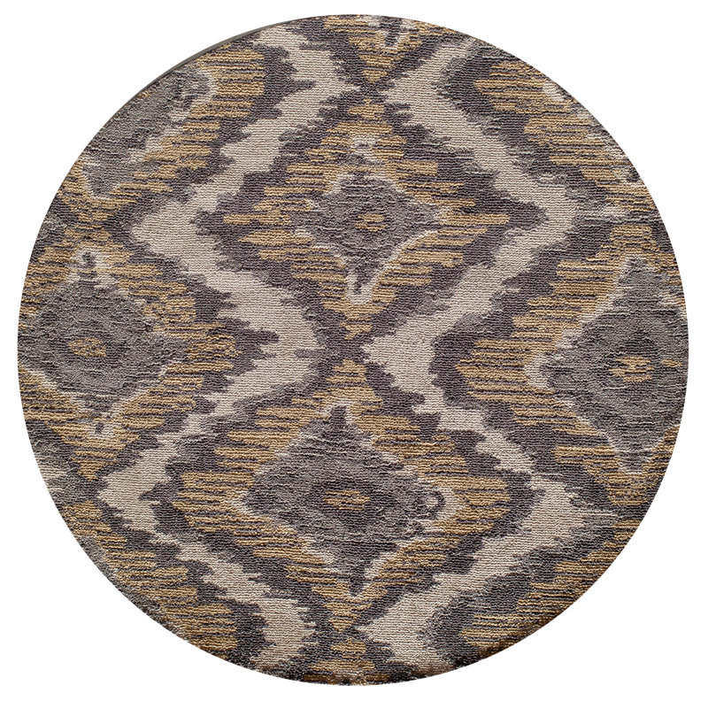 Ashbaugh Ikat Indoor Rug, Round 4'