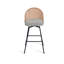 Swivel Upholstered Chenille Bar Stool-2003557762