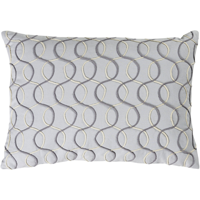 Solid Bold II Geometric Throw Pillow, 20" H x 20" W, Neutral, Polyester
