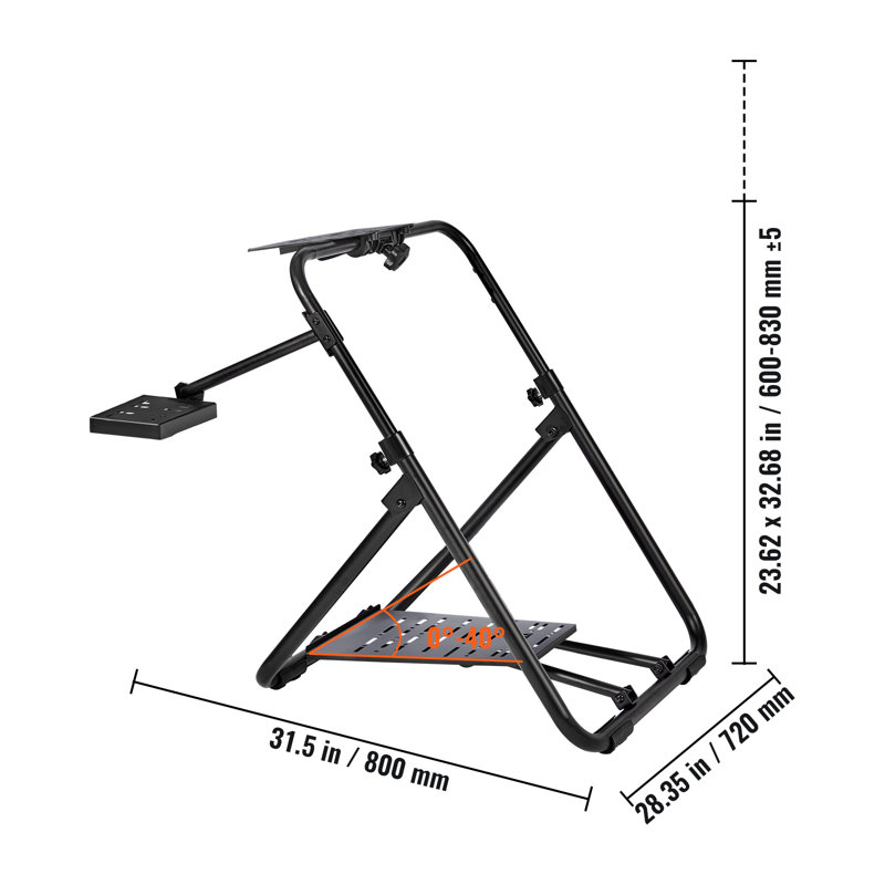 Inbox Zero Adjustable Wheel Stand Game Chair