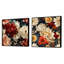 Pivoine blanche intemporelle Elegance Wonderland - ensemble de 2 collages carrés abstraits-101847500-101847501