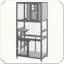 Catio d'extérieur en bois avec roues résistantes aux intempéries avec capacité de poids élevée