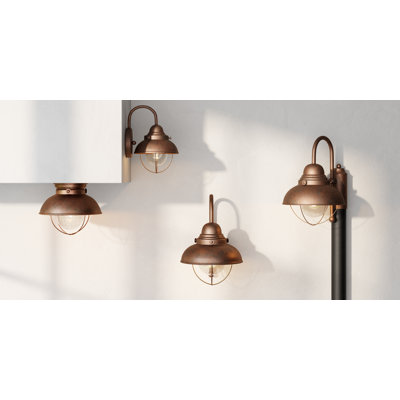 Audrey Seeded Bell Outdoor Semi-Flush Mount