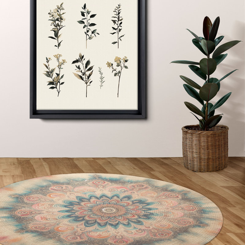 Tapis tressé Tie-Dye, Rond 5 pi