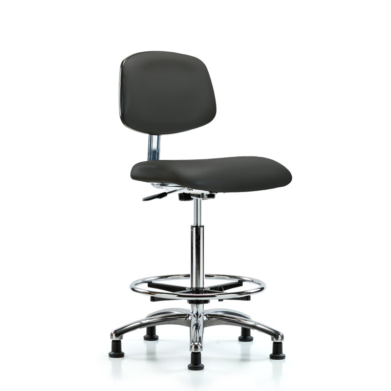 Chaise de dessinateur Iyana, Gris anthracite, Patins